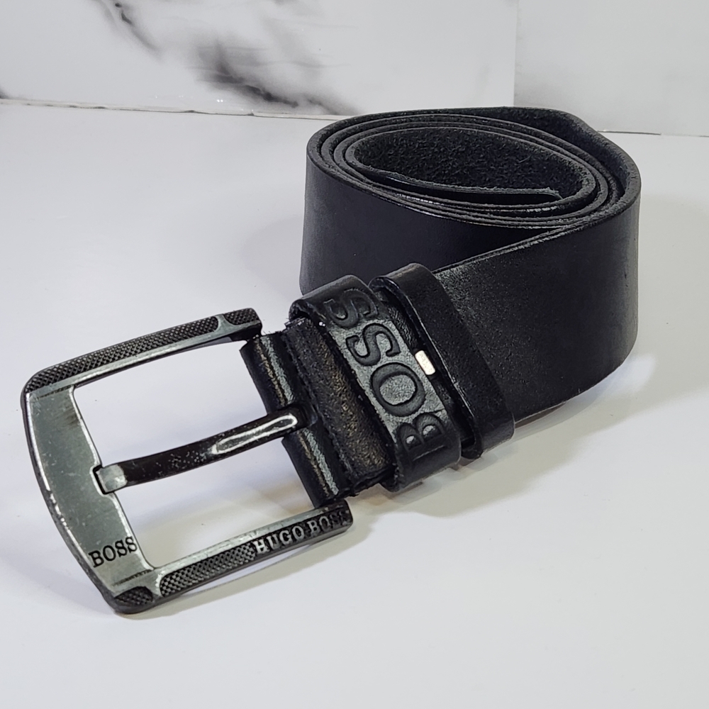Hugo Boss Leather Belt Black 36-38